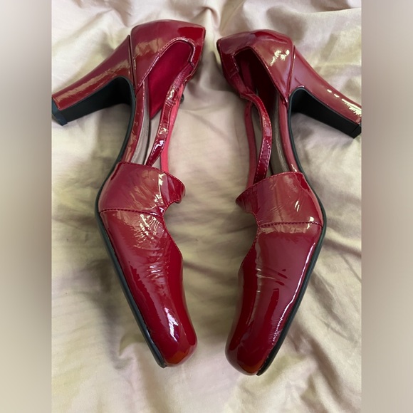 Ferra Giacomo Red Leather Heels Size 8 - Picture 4 of 4